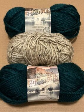 Hometown/Wool-Ease Thick & Quick Yarn Bundle — Montpelier Peacock & Oatmeal